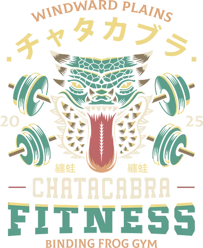 Chatacabra Fitness - monster, monster world, game, gamer, gaming, video games, hunter, monster rise, monster wilds, iceborne, palico, wyvern