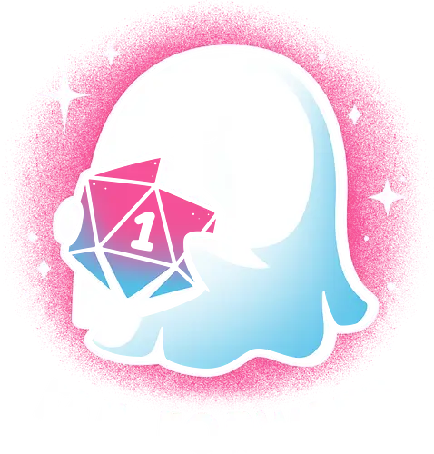 Fail Forward Dice - never give up, fail, cute ghost, dungeon, motivational quote, d20, depression, dice roll, gaming, paranormal, spooky spirit, dead, hope, sad, progress