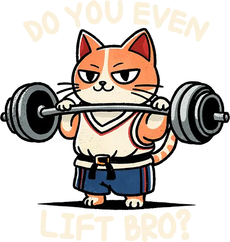 Do you even lift bro? - fitness, workout, exercise, bodybuilding, muscle, catlover, kitty, feline, meow, pet, cute, animals, kitten, whiskers, paws, funny, adorable, caturday, purrfect, catsofinstagram, catsoftwitter, healthy, sweat, cardio, muscles, motivation, gains, catdesign, art, health, training, weightloss, gym, weighttraining, lift, personaltrainer, strong, katze, cat