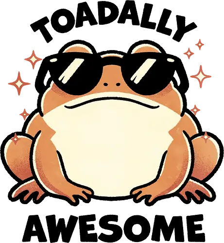 Toadally awesome - toad, frog, amphibian, nature, wildlife, cute toad, toad illustration, animal, forest, pond, cartoon toad, green toad, toad art, character design, nature lover, awesome, glasses, gangster, meme