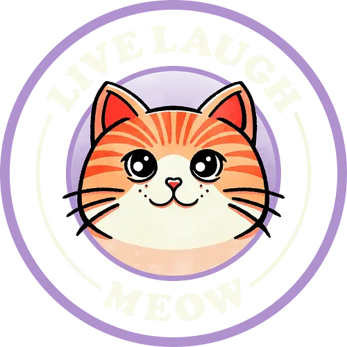 Live laugh meow - love, laugh, meow, cat, pet, cute, funny, joy, happiness, playful, feline, whiskers, kitten, animal, pet lover