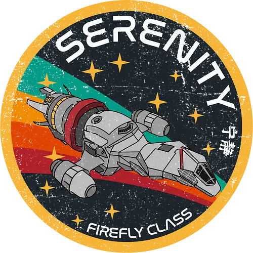 Serenity firefly class - serenity, firefly, retro, vintage, space, galaxy