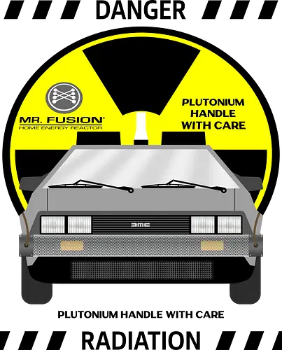 Plutonium: Handle With Care Vintage Art - Future, delorean, doc brown, funny pop, funny quote, geek, hill valley, joke, marty mcfly, meme, memes, nerd, parody, time travel, vintage