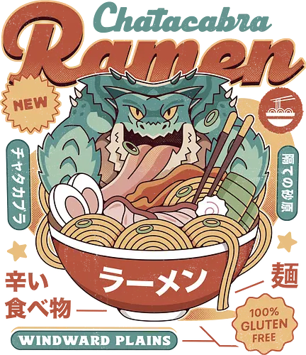 Chatacabra Ramen Vintage - monster, chatacabra, hunting, gamer, gaming, video games, iceborne, wyvern, felyne, pickle, hunter monster world, game, coffee, gamer, gaming, video games, hunter, monster rise, monster wilds