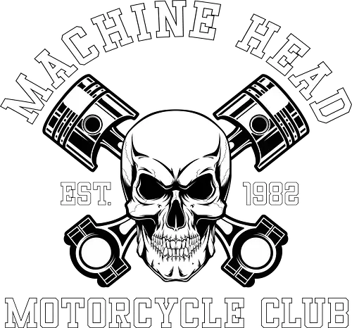 Machine Head Motorcycle Club Retro Art - mashup, motorcycle, funny quote, mashup, funny, funny pop, funnytee, gaming, geek, humor, joke, meme, memes, nerd, parody, television, vintage