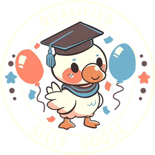 Qualified Silly Goose - silly goose, goose, geese, graduation, qualified silly goose, goose meme, grad, silly bird, funny goose, goofy goose, celebration, student, clown goose, silliness, memes, alberne Gans, Gans, Gänse, Abschluss, qualifizierte alberne Gans, Gänsemememe, Abschluss, alberner Vogel, lustige Gans, alberne Gans, Feier, Student, Clown Gans, Albernheit