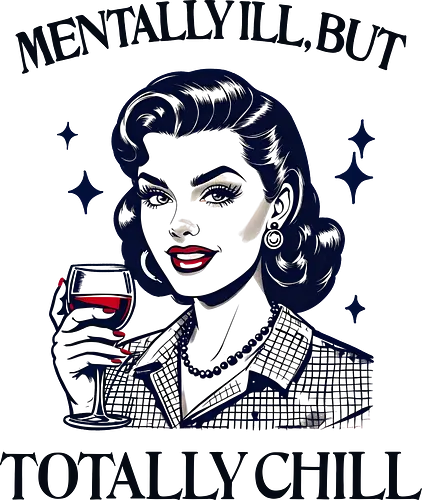 Totally Chill - retro, vintage, mental health, humor, totally chill, mentally ill, self care, awareness, mental health matters, strong woman, empowered woman, girl power, mother Totally Chill - retro, vintage, mental health, humor, totally chill, mentally ill, self care, awareness, mental health matters, strong woman, empowered woman, girl power, mother