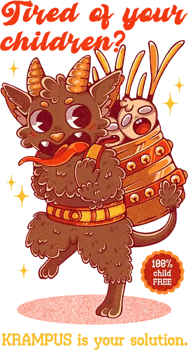 BEWARE THE KRAMPUS - xmas, retro, merry xmas, krampus, joke, vintage, christmas, holidays BEWARE THE KRAMPUS - xmas, retro, merry xmas, krampus, joke, vintage, christmas, holidays