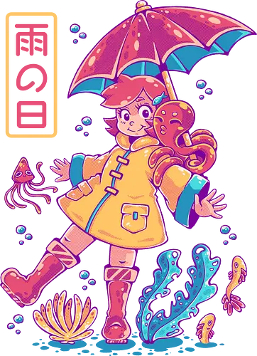 RAINY DAY - rain, rainy, cute, fantasy, surreal, water, cute, kawaii, sea, kids, children, colorful RAINY DAY - rain, rainy, cute, fantasy, surreal, water, cute, kawaii, sea, kids, children, colorful