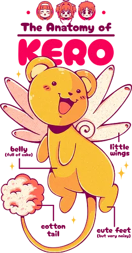 THE ANATOMY OF KERO - anime, manga, fanart, cute, kawaii, kero, sakura card captor, card captor sakura, clamp