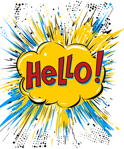 Hello! - typography, comics style, hello, cool, vintage, retro Hello! - typography, comics style, hello, cool, vintage, retro