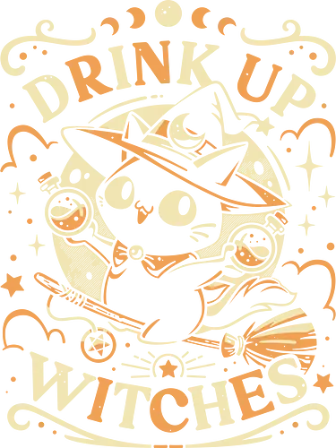 Drink Like a Witch - black cat, drink up witches, halloween, broomstick, cute animals, kawaii, humor, fall season, trick or treat, magic, kitten, occult, spooky, gothic, witchcraft Drink Like a Witch - black cat, drink up witches, halloween, broomstick, cute animals, kawaii, humor, fall season, trick or treat, magic, kitten, occult, spooky, gothic, witchcraft