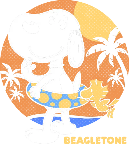 Beagle Sun Block - Summertime, Summer, Wave, Beagle, Beach, Adventure, Classic, Vintage, Retro, Cartoon, Surfing, Surf, Sun, Sunny, Pet, Dog