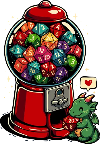 Gumball Dungeon - Retro, Weltraum, LM2 Kone, Würfel, d20, Drache, RPG, Süßigkeiten, süß, Essen, lustig, lustiges RPG-Shirt, Dungeons, Geek, Kaugummi, Kaugummiautomat, Illustration, Rollenspieler, Pop-Art Gumball Dungeon - Retro, Weltraum, LM2 Kone, Würfel, d20, Drache, RPG, Süßigkeiten, süß, Essen, lustig, lustiges RPG-Shirt, Dungeons, Geek, Kaugummi, Kaugummiautomat, Illustration, Rollenspieler, Pop-Art
