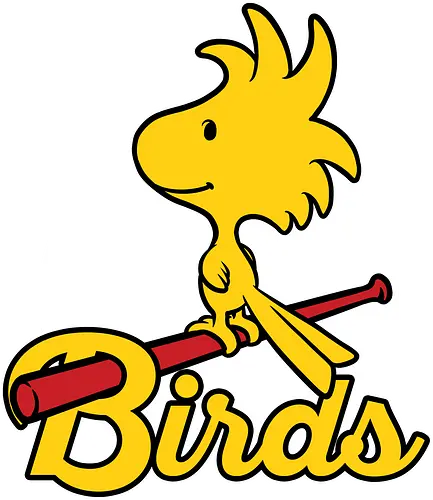 Comic Yellow Bird Baseball  - Beagle, Dog, Pet, Vintage, Retro, Retro Vintage, Comic, Cartoon, Animation, Baseball, Team, Sports, bird