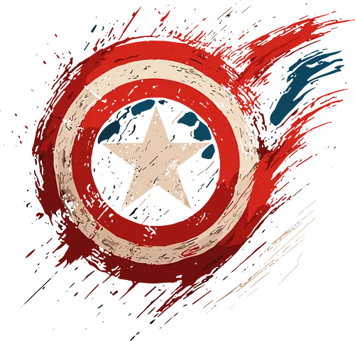 abstract shield - superhero, shield, star, abstract, dynamic, symbol, colorful, vibrant, brushstrokes, concentric