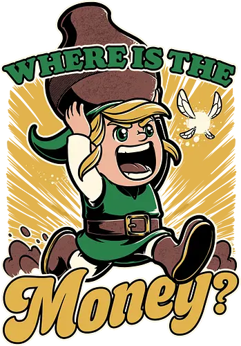Game Elf Money - Fairy, Money, Fun, Funny, Elf, Video Game, Game, Rpg, Adventure, Fantasy, Jar, classic