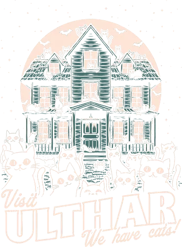 Cats Visit Ulthar - Cute, Horror, Lovecraft, H.P. Lovecraft, lovecraftian, cosmic horror, horror, dreamwalker, dreamer dreamland, cat, cats, black cat, pet, ulthar, visit, poster, dream, dreaming
