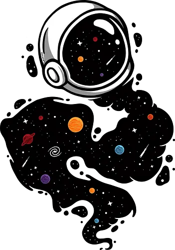 Geist des Astronauten - Astronaut, Weltraum, Universum, Kosmos, Astronomie, trippig, abstrakt, ästhetisch, Illustration, Planeten, Mond, cool, lm2kone Geist des Astronauten - Astronaut, Weltraum, Universum, Kosmos, Astronomie, trippig, abstrakt, ästhetisch, Illustration, Planeten, Mond, cool, lm2kone