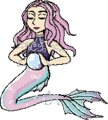 Pixel Sea Witch - hexe, meerjungfrau, pixel, mermaid, nixe