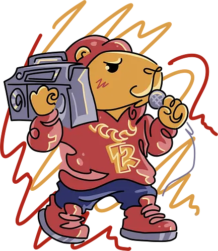 capybarapper  - capybara, exotics, animal, fun, funny, summer, holiday, vacation, vintage, surfing, viking, knight, cute, rapper, music