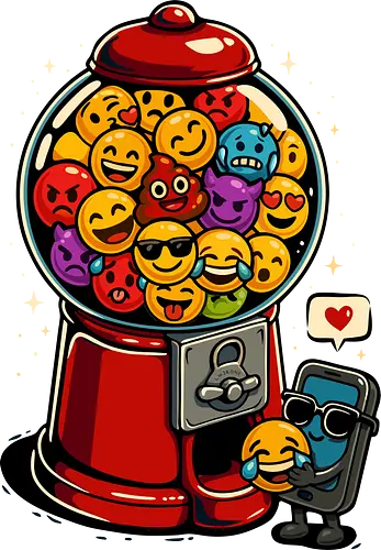 Kaugummi-Emojis - aesthetic, awesome, candy, cute, emoji, emoji lover, emojis, emoticon, funny, funny tee, gumball, gumball machine, illustration, phone, popart, retro, social Kaugummi-Emojis - aesthetic, awesome, candy, cute, emoji, emoji lover, emojis, emoticon, funny, funny tee, gumball, gumball machine, illustration, phone, popart, retro, social