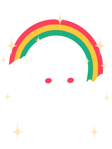 Dead Inside - Süßer Totenkopf - Ästhetik, cool, süß, düster, schwarzer Humor, tot, innerlich tot, lustig, sarkastisch, lustiges T-Shirt, Sensenmann, Illustration, kawaii, Monster, Regenbogen, Sarkasmus, sarkastisch, Skelett, Totenkopf, lm2kone
