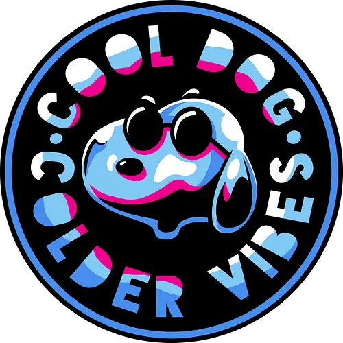 millenium dog emblem  - dog, cartoon, 80s, chrome, millenium, logo, mascot, embrodry, snooze, nap time, supranatural, fantasy