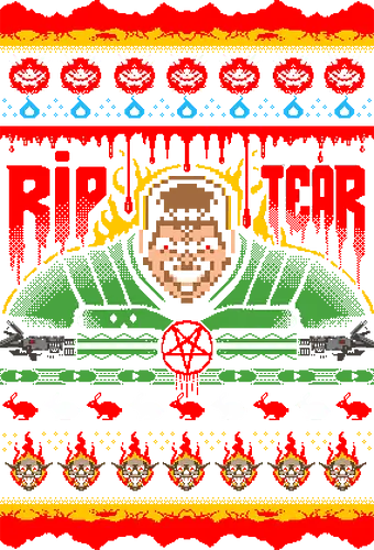 Ugly Sweater Rip Tear - ugly, sweater, demonigote, doom, christmas