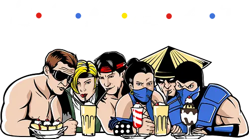 Kombat friends - mortal, kombat, game, retro, demonigote