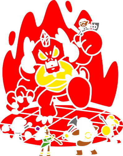Chibis battle diablo - diablo, retro, cute