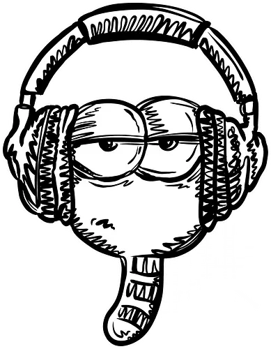 Music Dieter - Zeichnungen, Kplx, Dieter, Musik, Kopfhörer, Wurm, Comics