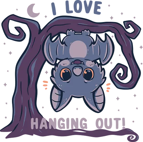 I Love Hanging Out - cute bat, halloween, funny bat, kawaii bat, spooky cute, niedliche fledermaus, halloween, lustige fledermaus, kawaii fledermaus, gruselig niedlich, hängende fledermaus I Love Hanging Out - cute bat, halloween, funny bat, kawaii bat, spooky cute, niedliche fledermaus, halloween, lustige fledermaus, kawaii fledermaus, gruselig niedlich, hängende fledermaus