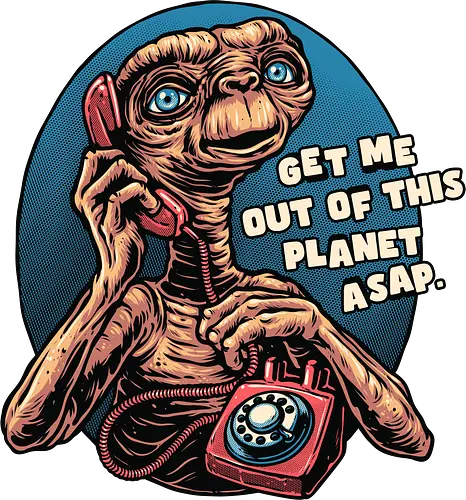 Phone Call to space - Movie, classic, sci-fi, alien, science fiction, funny, humor