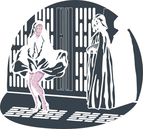 Emperor Monroe - emperor, star, galaxy, wars, marilyn, monroe, parody