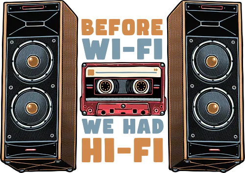 Before Wi-Fi - Internet, retro, classic, cassette tape, nostalgia, Wi-Fi, speaker
