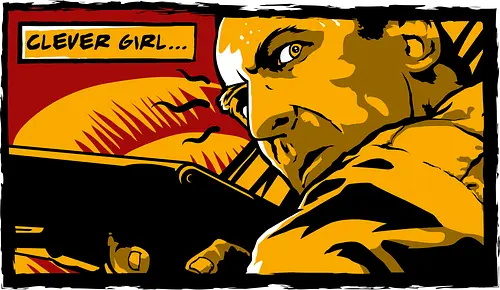 Clever Girl - clever, girl, dinosaur, retro, funny, quote Clever Girl - clever, girl, dinosaur, retro, funny, quote