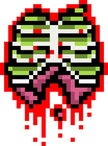 Zombie guts - pixel, zombie, guts, retro, horror