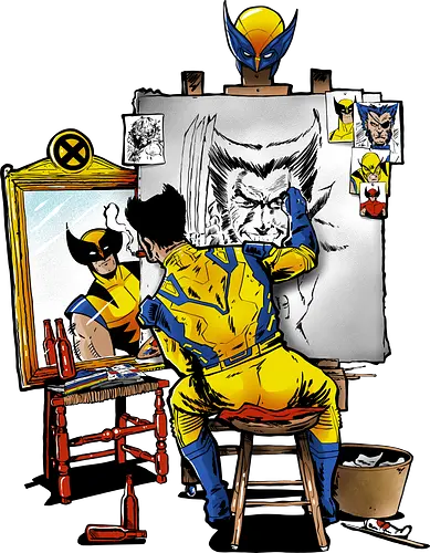 Snikt Portrait - snikt, comic, hero, superhero, portrait, parody, art