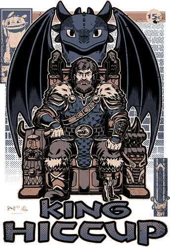Viking Dragon King - Cool, Dragon, Animation, Mythical, Mythology, Mythological Creatures, Creature, viking, leader, alpha, king, magazine, cover, comic, tv show, comic book, Movie, Vikings, throne