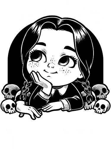 Goth Girl Hates People - skull, skeleton, sarcasm, Halloween, Gothic, Goth, Gothic Horror, Horror, Classic Horror, Horror Comedy, Dark Fantasy, Fantasy, Spooky, Creepy, Wednesday, fun, funny, cute