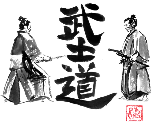 bushido samurai - samurai, sumie, japan