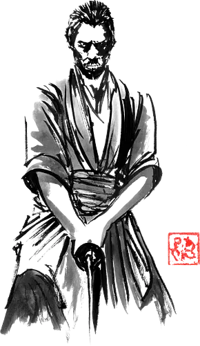 samurai ready - samurai, sumie, japan