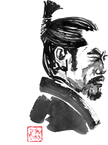 charismatic samurai - samurai, sumie, japon