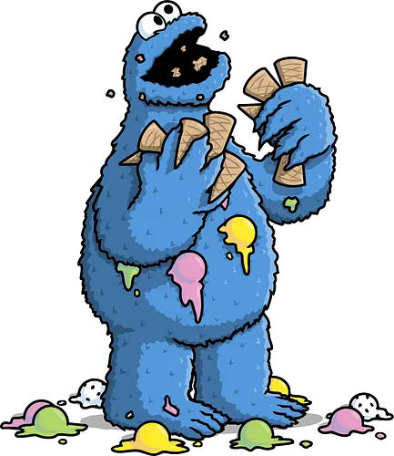 Cone Monster! - cookie, monster, sesame, street, ice-cream, summer, holidays, vacation, funny