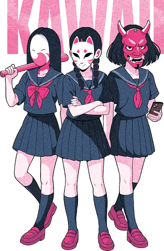 Kawaii Gang - anime, manga, animation, funny, chibi, cute, kawaii, girl power