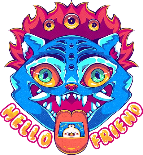 HELLO FRIEND - kpop demon hunters, k pop, demon hunters, cute, kawaii, demon, demon tiger