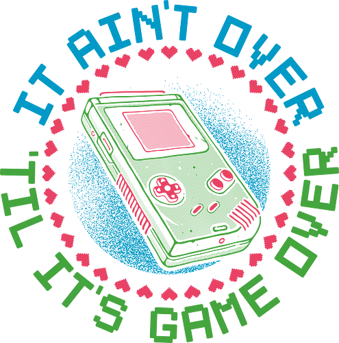 Never Game over - Gaming, gamer, retro, vintage, retro gamer, video games, classic