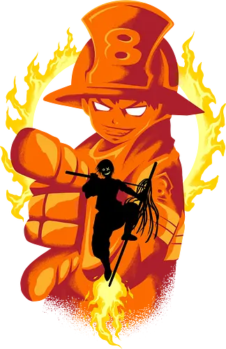 fire burst captain  - anime, manga, fireforce, captain, brigade8, shinrakusakabe, flame, fire, attack, witch