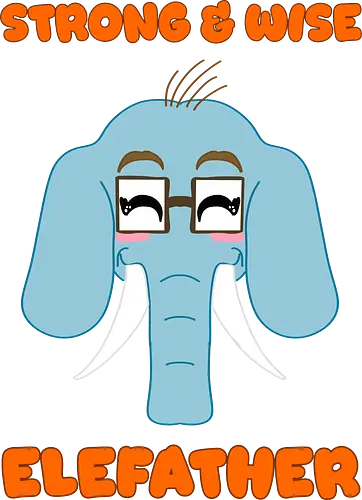 Kawaii Elefather - Cartoon Elefant, sanfter Riese Papa, blauer Elefant Design, süßes Papa Motiv, cleveres Papa Shirt, Elefant mit Brille, cooler Vater Look, emotionales Papa Shirt, Papa mit Stoßzähnen, Überraschung zum Vatertag, witziges Papa Design, kawaii, lustiges Papa Design, Elefanten Papa, Vatertag Humor, süßes Tier Wortspiel, Elefather Shirt, starker Papa, weiser Papa, Papa mit Brille, Papa Witz Stil, Elefanten Wortspiel, niedliches Papa Shirt, Papa Wertschätzung, Papa Illustration, Vatertags T-Shirt